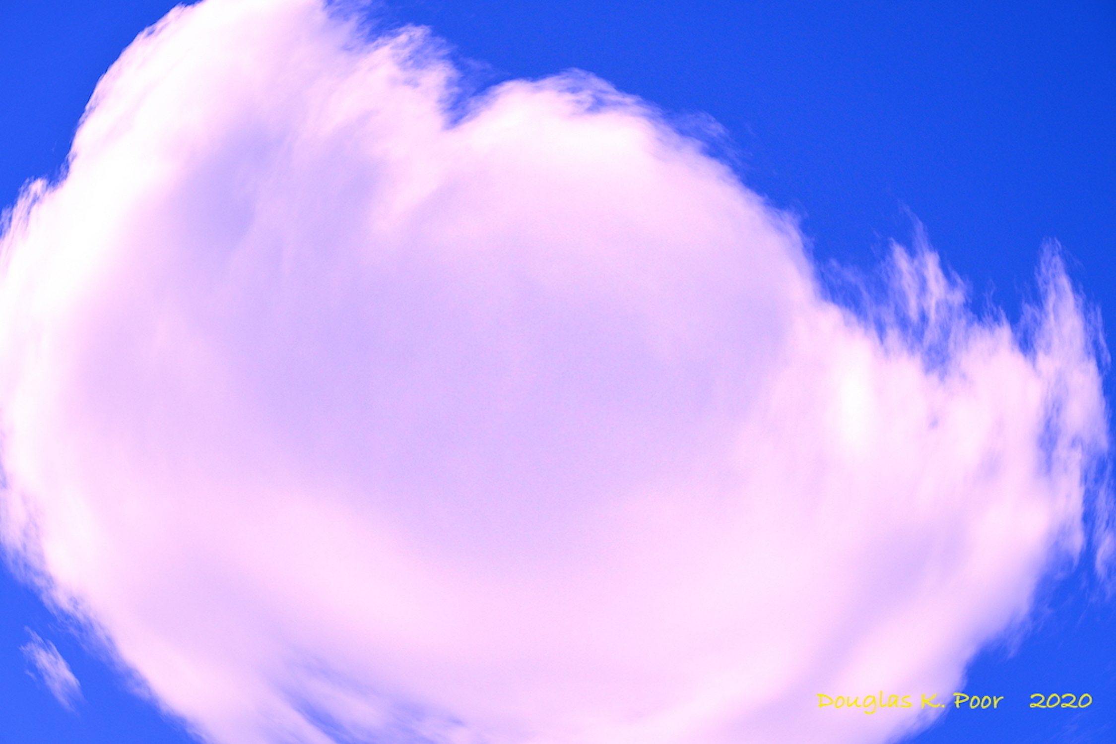 ROUND PINKISH CLOUD PICTURE BY DOUGLAS POOR